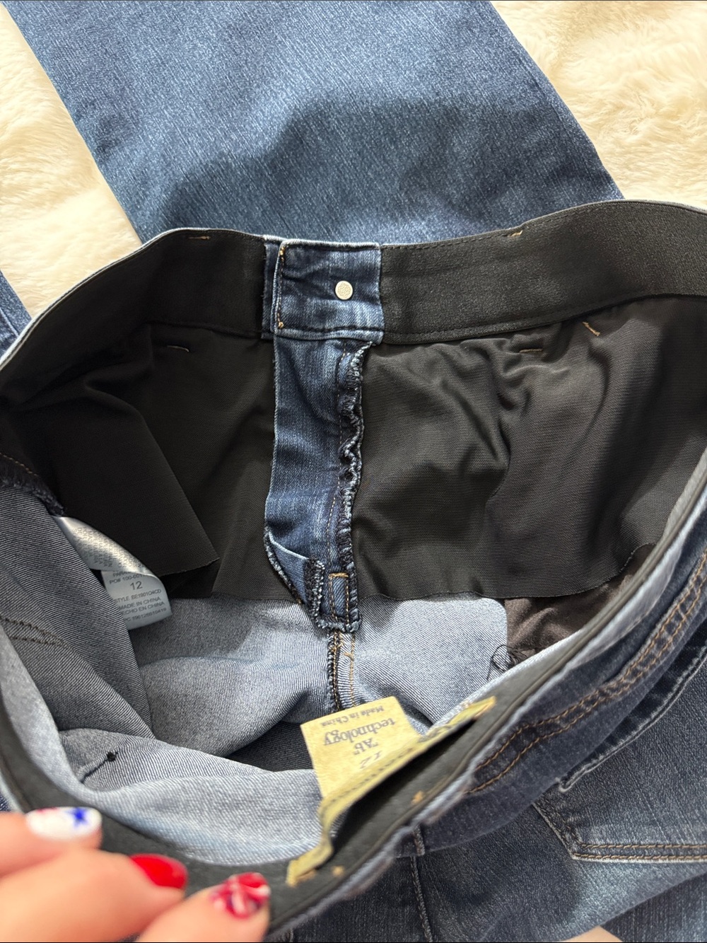 Democracy AB Technology Straight Leg Jeans in Dark Blue Size 12 - Picture 9 of 9